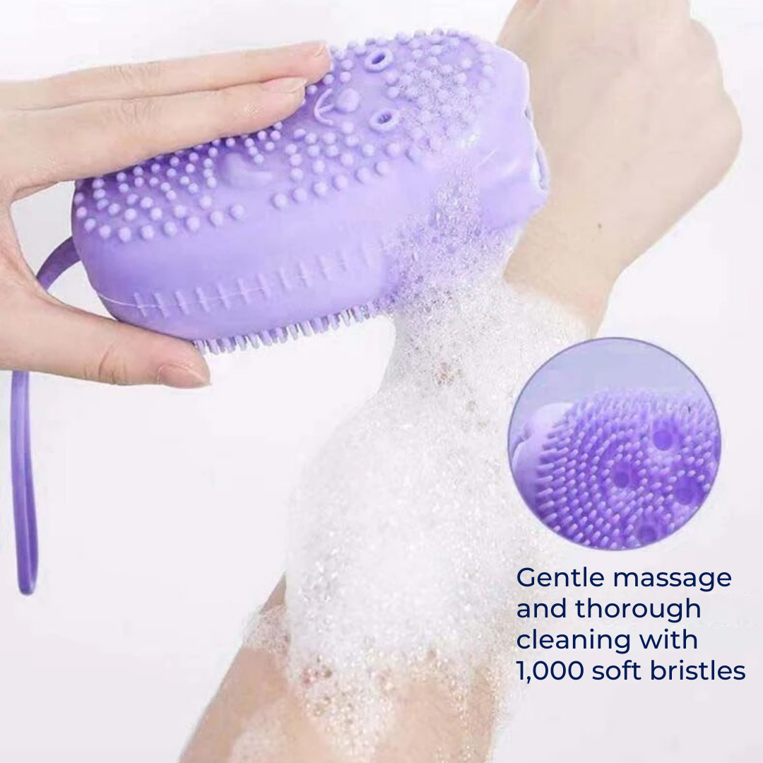 PureGlow | Silicone Body Scrubber – Hygienic Deep Exfoliation – Soft Fast-Dry Silicone – Gentle Massage – Sensitive Skin Daily Use