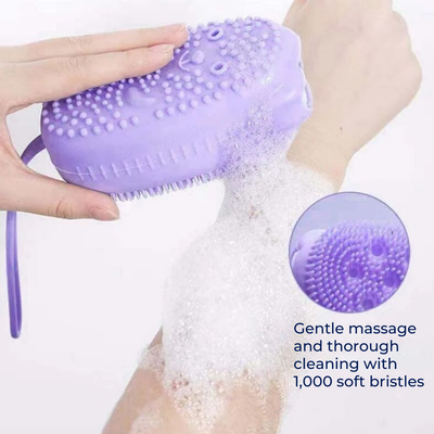 PureGlow | Silicone Body Scrubber – Hygienic Deep Exfoliation – Soft Fast-Dry Silicone – Gentle Massage – Sensitive Skin Daily Use