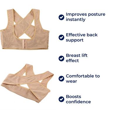 AlignWear | Posture Corrector for Women – Adjustable Support – Back Pain Relief – Confidence Boost