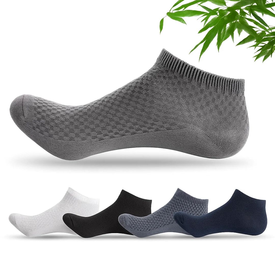 FreshStep | Men’s Bamboo Low-Cut Socks – Moisture-Wicking – Soft Elastic Fibre – Sweat-Free All-Day Comfort – Durable Odour Control