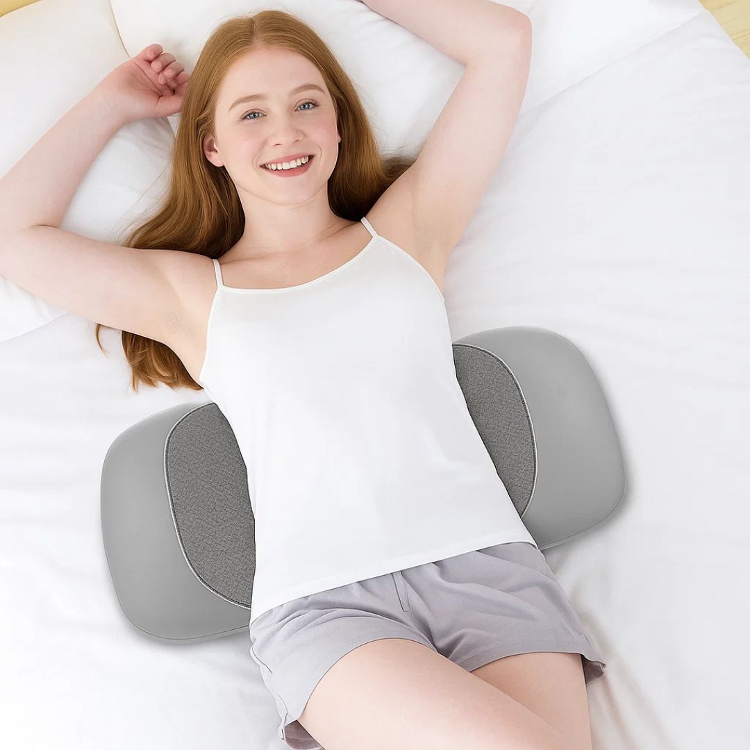 SpineEase | Lumbar Support Memory Foam Pillow – Back Pain Relief – Breathable Cover – Ergonomic Sleep Aid