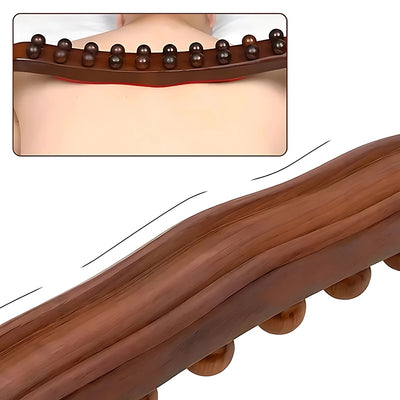 Flexirelief | Gua-Sha Massage Stick – Muscle Tension Relief – Natural Wood – Portable Wellness Tool – Circulation Boost – Deep Relaxation
