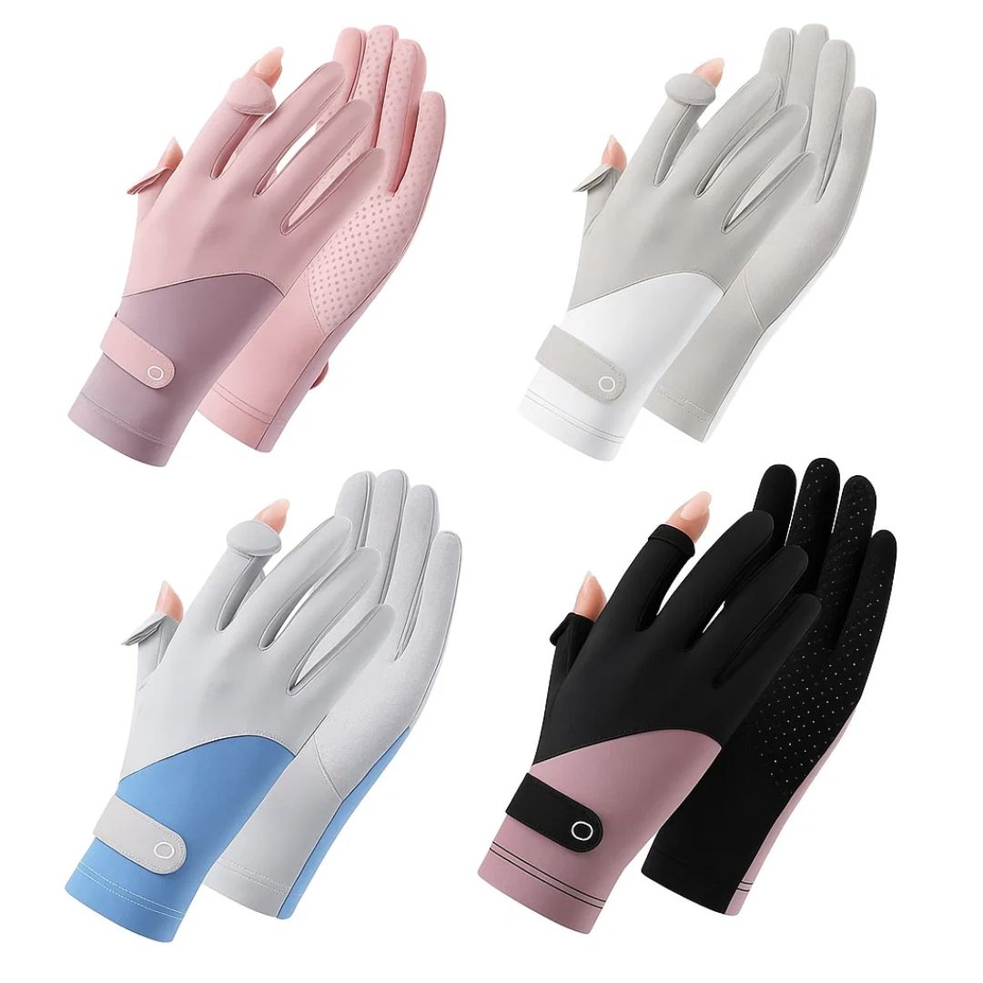 SunGlide | Women's Sun-Protection Gloves – UPF 50+ UV Defence – Prevent Dark Spots - Breathable Mesh – Driving & Outdoor Use