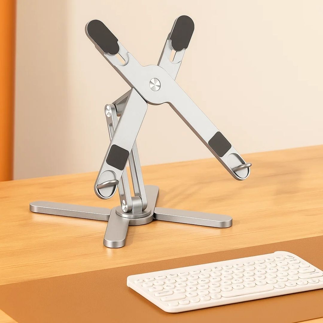 DeskLift | Adjustable Laptop Stand – Ergonomic Elevation – Aluminium Alloy with Ventilation – Reduces Neck Strain & Boosts Comfort