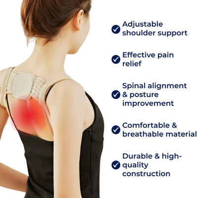 PostureAlign | Posture Corrector – Adjustable Shoulder Support – Pain Relief – Spine Alignment – Back Support