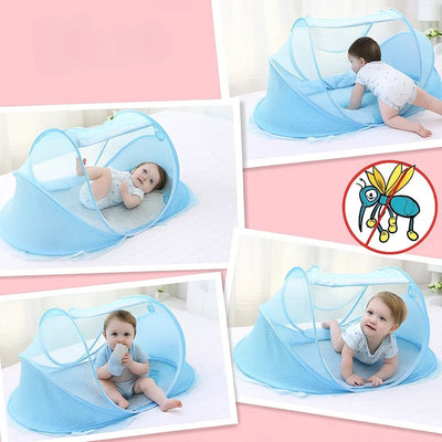 SleepSafe | Baby Travel Bed – Pop-Up Mosquito Net – Breathable Mesh – Infant Outdoor Sleep