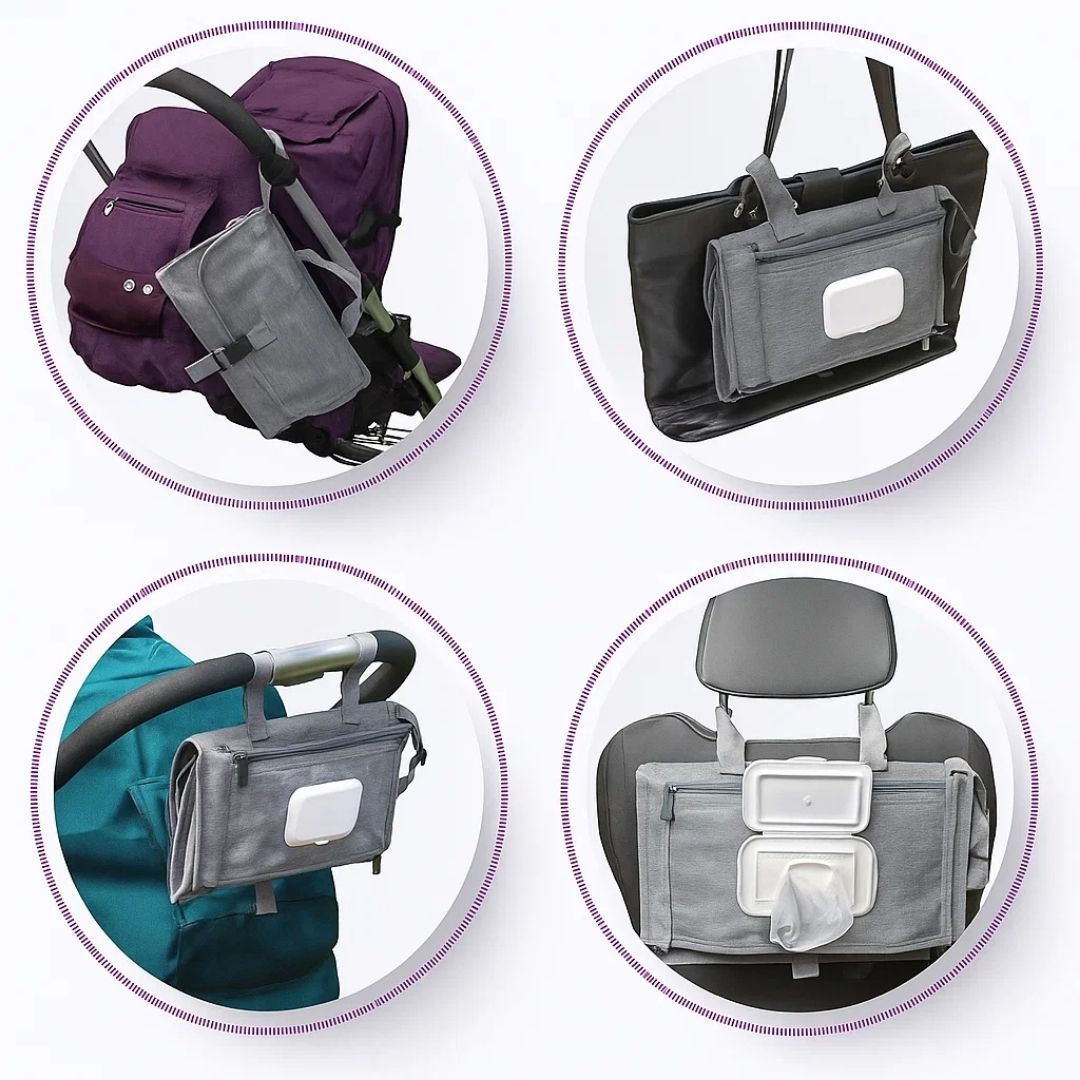 NappyEase | Portable Changing Mat – Waterproof – Foldable with Pockets – Easy Clean Comfort – Stress-Free Travel for Parents & Babies