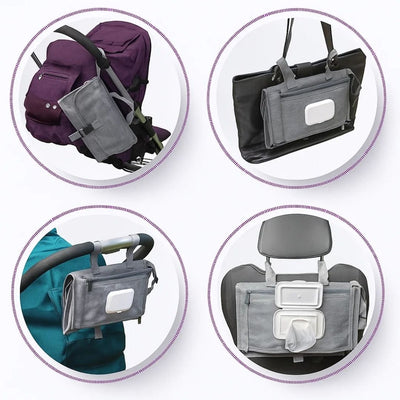 NappyEase | Portable Changing Mat – Waterproof – Foldable with Pockets – Easy Clean Comfort – Stress-Free Travel for Parents & Babies