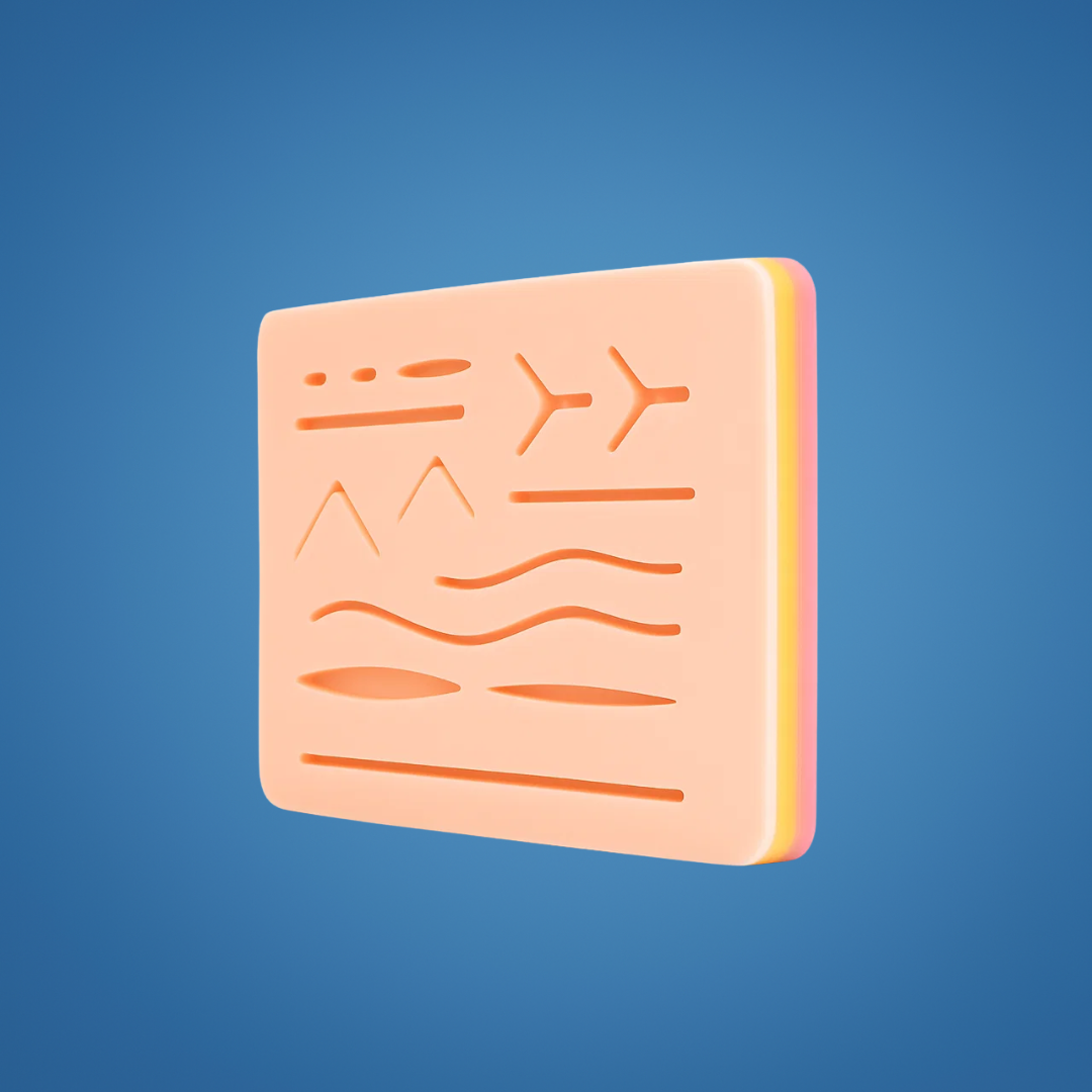 SuturePro | Suture Practice Pad – Realistic 3-Layer Silicone – Compact & Reusable – Medical Student Trainer for Confident Skill Practice