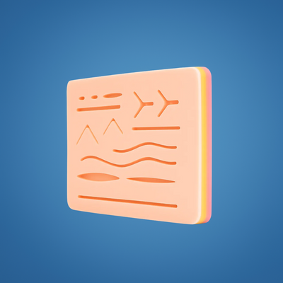 SuturePro | Suture Practice Pad – Realistic 3-Layer Silicone – Compact & Reusable – Medical Student Trainer for Confident Skill Practice