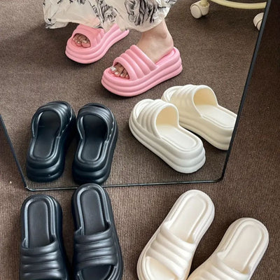CloudEase | Platform Slider Sandals – Cushioned Sole – Lightweight Design – Women's Summer Comfort