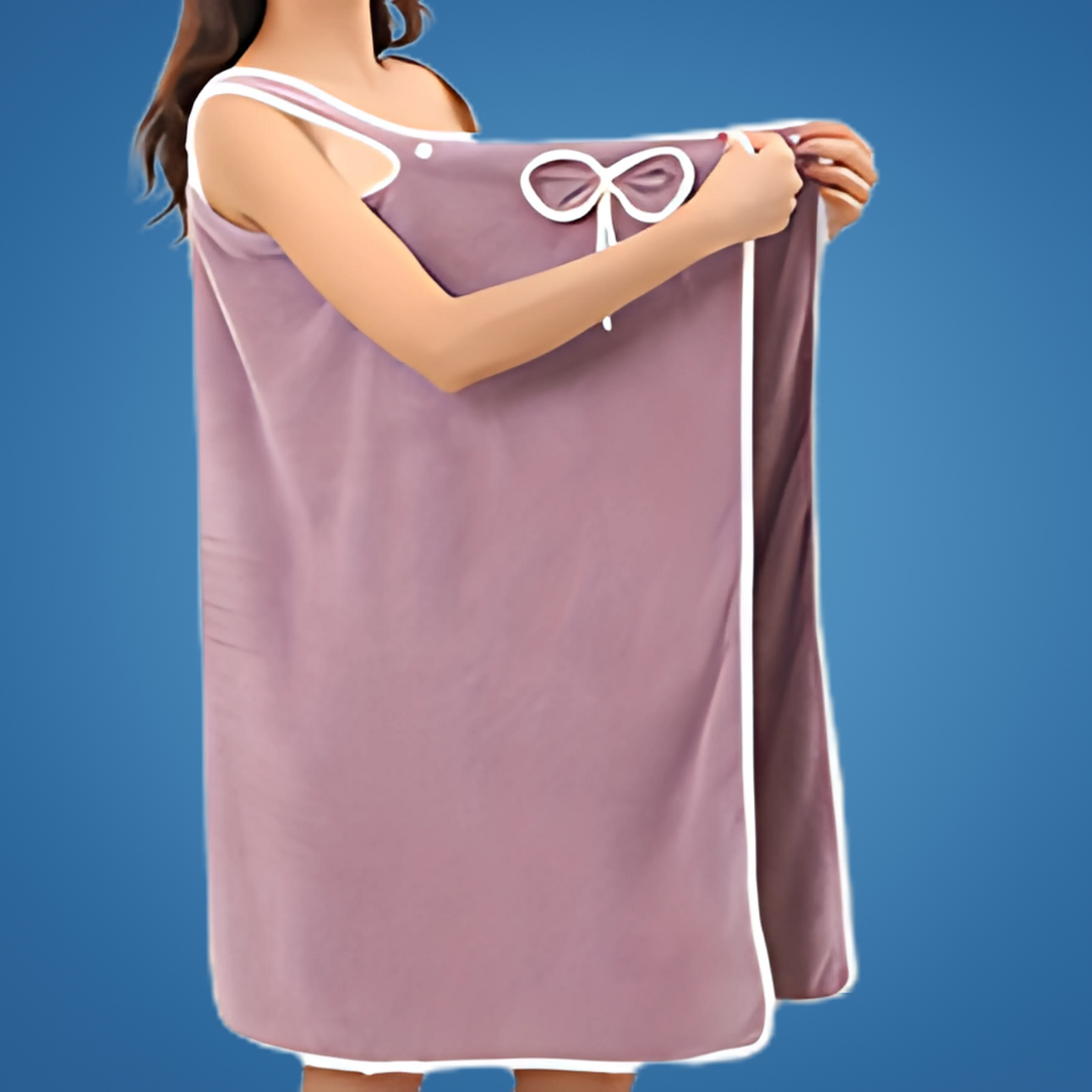 SnugDry | Quick Dry Wearable Bath Towel – Highly Absorbent Fleece – Snap Button Fit – Soft Lightweight Comfort for Shower Gym & Travel