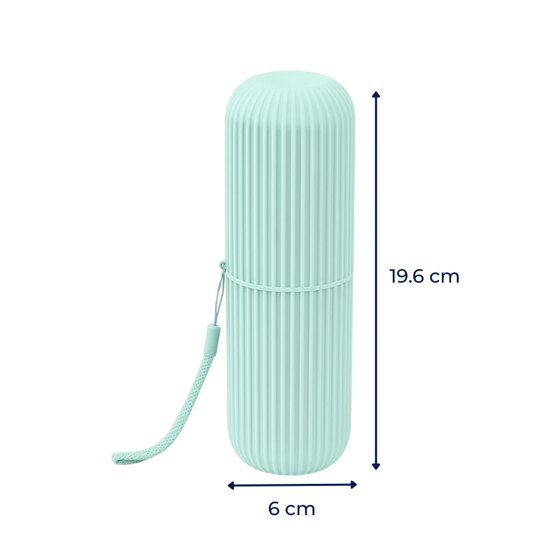 PackDental | Travel Toothbrush Case – Mouthwash Cup Included – Compact Dust‑proof Design – Hygienic Oral Care for Travel & Holidays