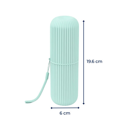 PackDental | Travel Toothbrush Case – Mouthwash Cup Included – Compact Dust‑proof Design – Hygienic Oral Care for Travel & Holidays