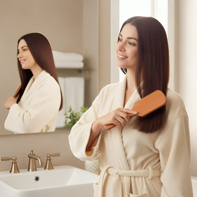 SilkEase | Anti-Static Detangling Brush – Frizz Control – Air Cushion Pad – Reduces Breakage – Adds Smooth, Shiny & Healthy-Looking Hair