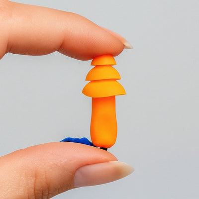 QuietCord | 10pcs Corded Silicone Earplugs – Noise Reduction – Soft Reusable Silicone – Hearing Protection At Work Sleep Study And Travel