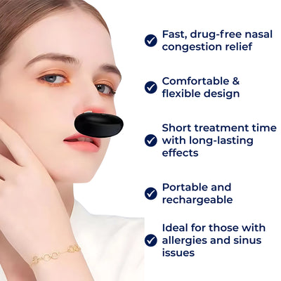 Nasorelief | Nasal Red Light Therapy Device – Fast Congestion Relief – Flexible Silicone Nasal Tubes – Hay Fever Sufferers