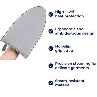 SteamShield | Garment Steamer Glove – Heat Protection – Non-Slip Strap – Precise Steaming for Delicate Clothing