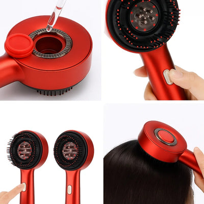 RootRevive | Hair Growth Scalp Massage Brush – Red-Light Therapy – Rechargeable Hand-Held – Boosts Density for Thinning Hair – ThickerGrowth