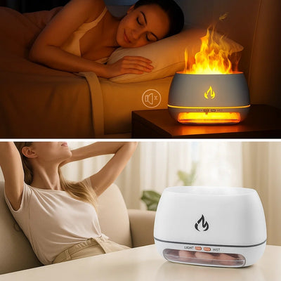 SaltAura | Humidifier Diffuser – Relieves Dry Air and Aids Sleep – Himalayan Salt Crystal, Quiet Mist and Calming Home Air Wellness
