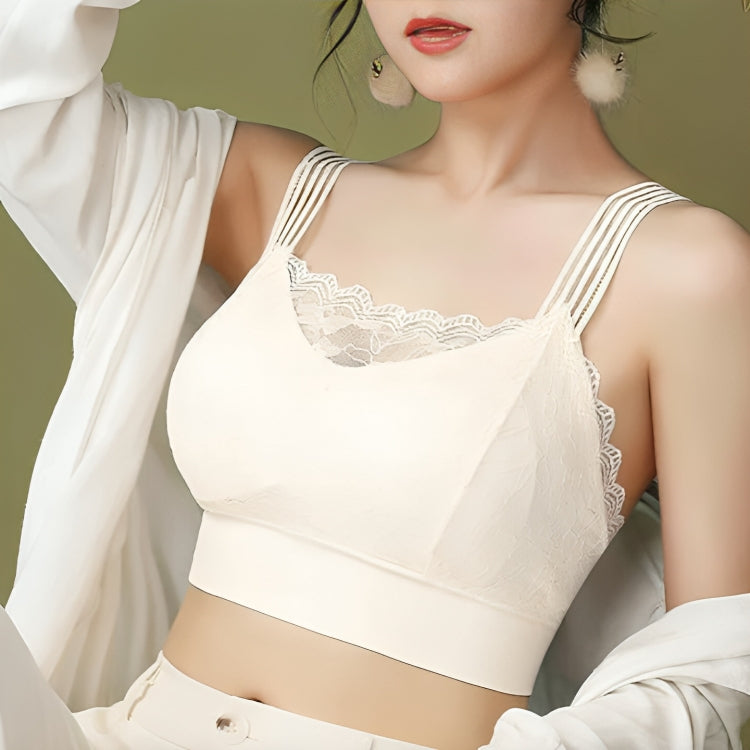 SereneLift | Wireless Sports Lace Bra – Cooling Quick-Dry Fabric – Supportive Soft Fit – Yoga & Casual Wear