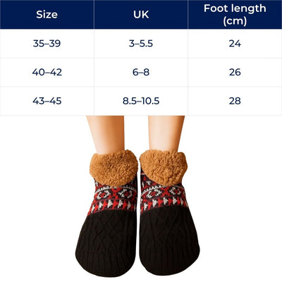 CosyNest | Thermal Slipper Socks – Fleece Lined – Non-Slip Grip – Stay Warm and Steady – Ultimate Comfort and Safety for Cold Floors