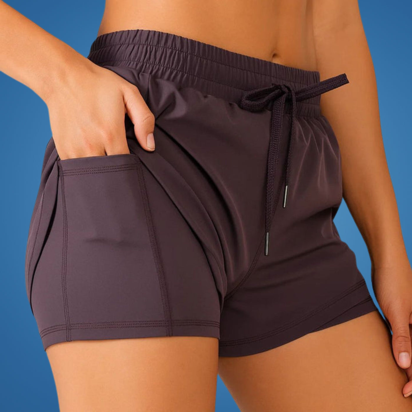 StrideEase | Running Shorts – Anti-Chafe 2-in-1 – Quick-Dry Breathable Fabric – Secure Pocket – Comfort Fit for Runners & Gym Women