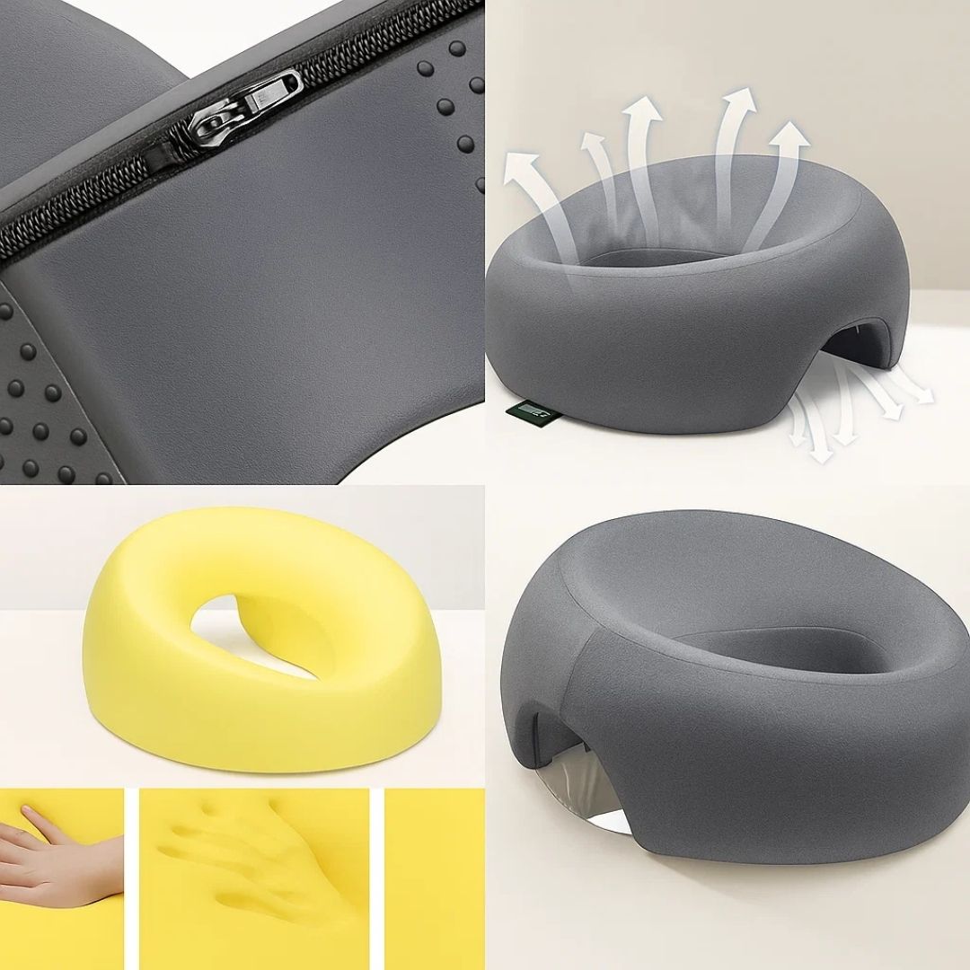 FaceEase | Face‑Down Pillow – Pressure Relief Support – Contoured Memory Foam – Ideal for Massage Beauty & Stomach Sleeping