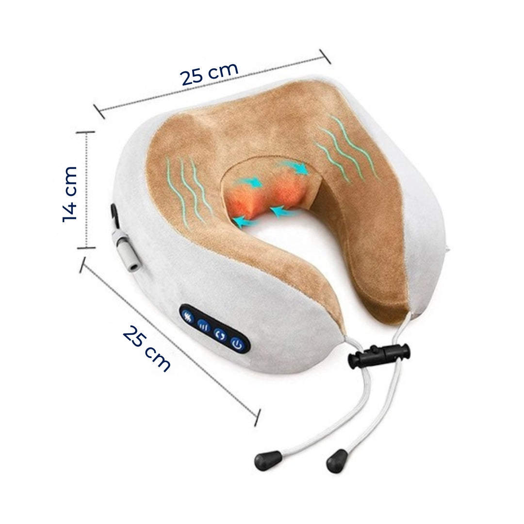 Eleviva | U-Shaped Neck Massager – Travel Pillow with Memory Foam – Elevation – Back Support – Snoring – Legs – Relaxation