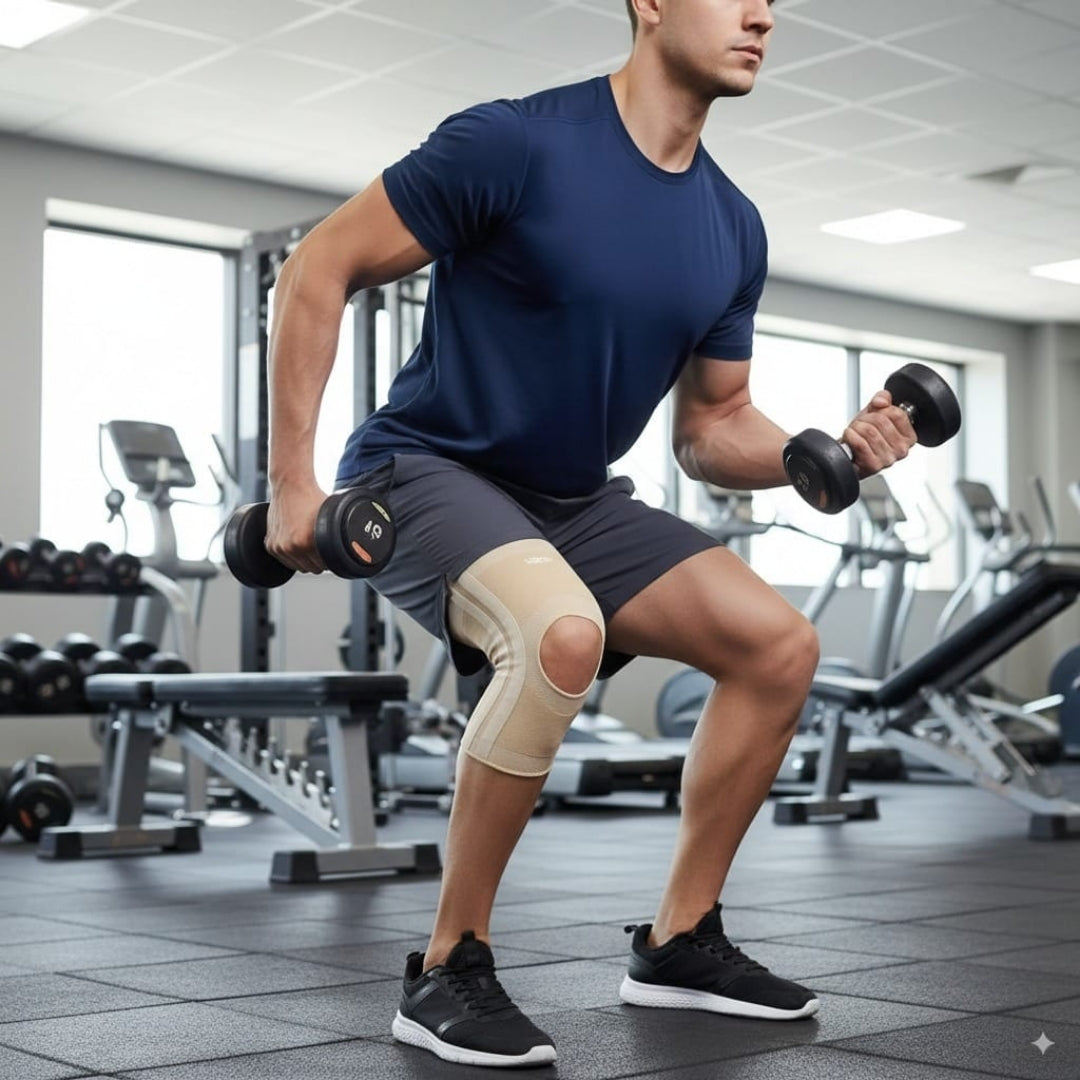 FlexiRelief | Knee Support Sleeve – Pain Relief & Swelling Reduction – Highly Elastic Breathable Non-Slip – Active Recovery & Exercise