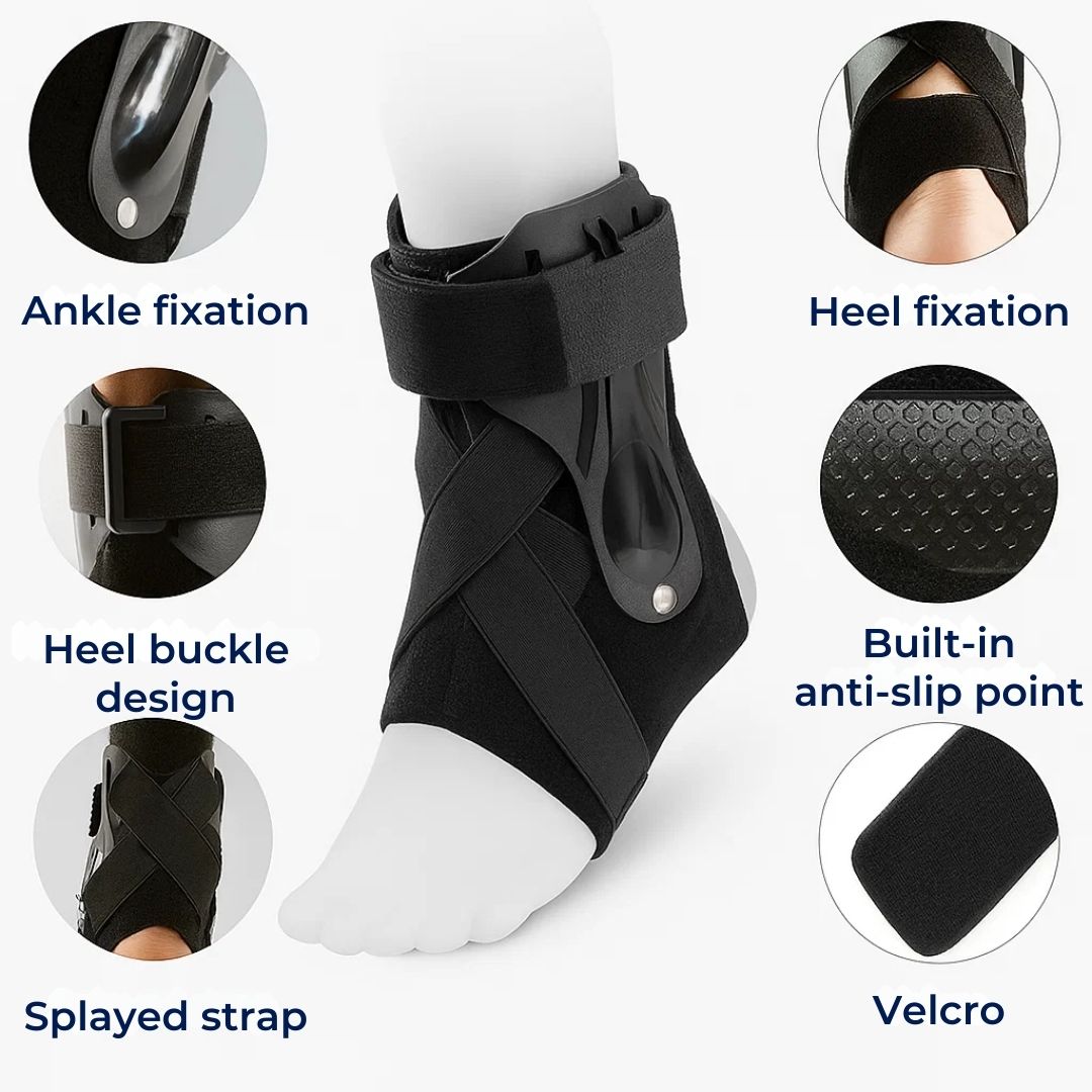 SteadyStep | Ankle Support Brace – Sprain Stabilisation – Soft Low-Bulk Support – Prevents Twisting – Speeds Recovery – Reduces Swelling