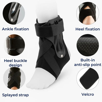 SteadyStep | Ankle Support Brace – Sprain Stabilisation – Soft Low-Bulk Support – Prevents Twisting – Speeds Recovery – Reduces Swelling