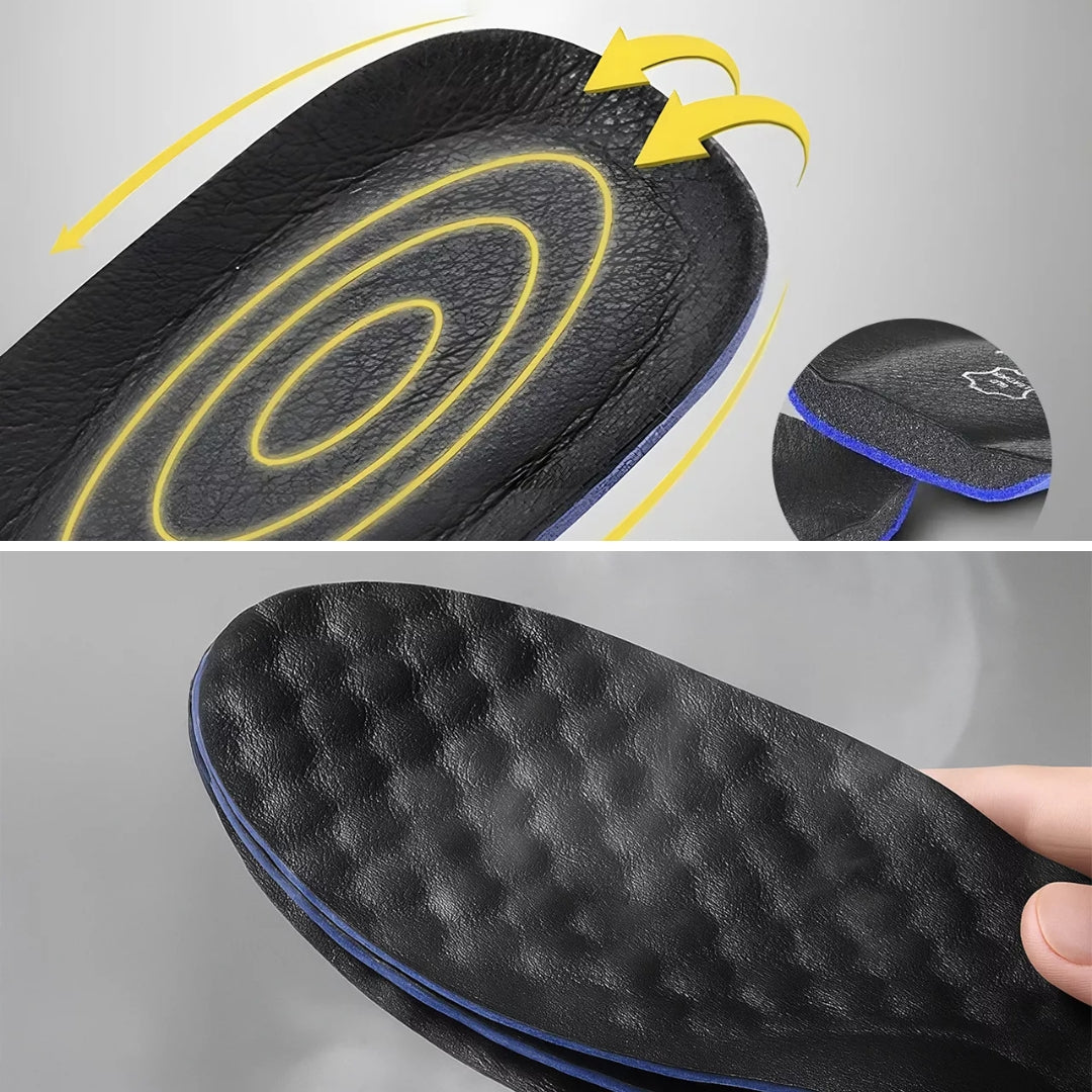 StrideSupport | Arch Support Orthopaedic Insoles – Pain Relief – Leather Breathable – Comfort & Alignment for All-Day Standing & Walking