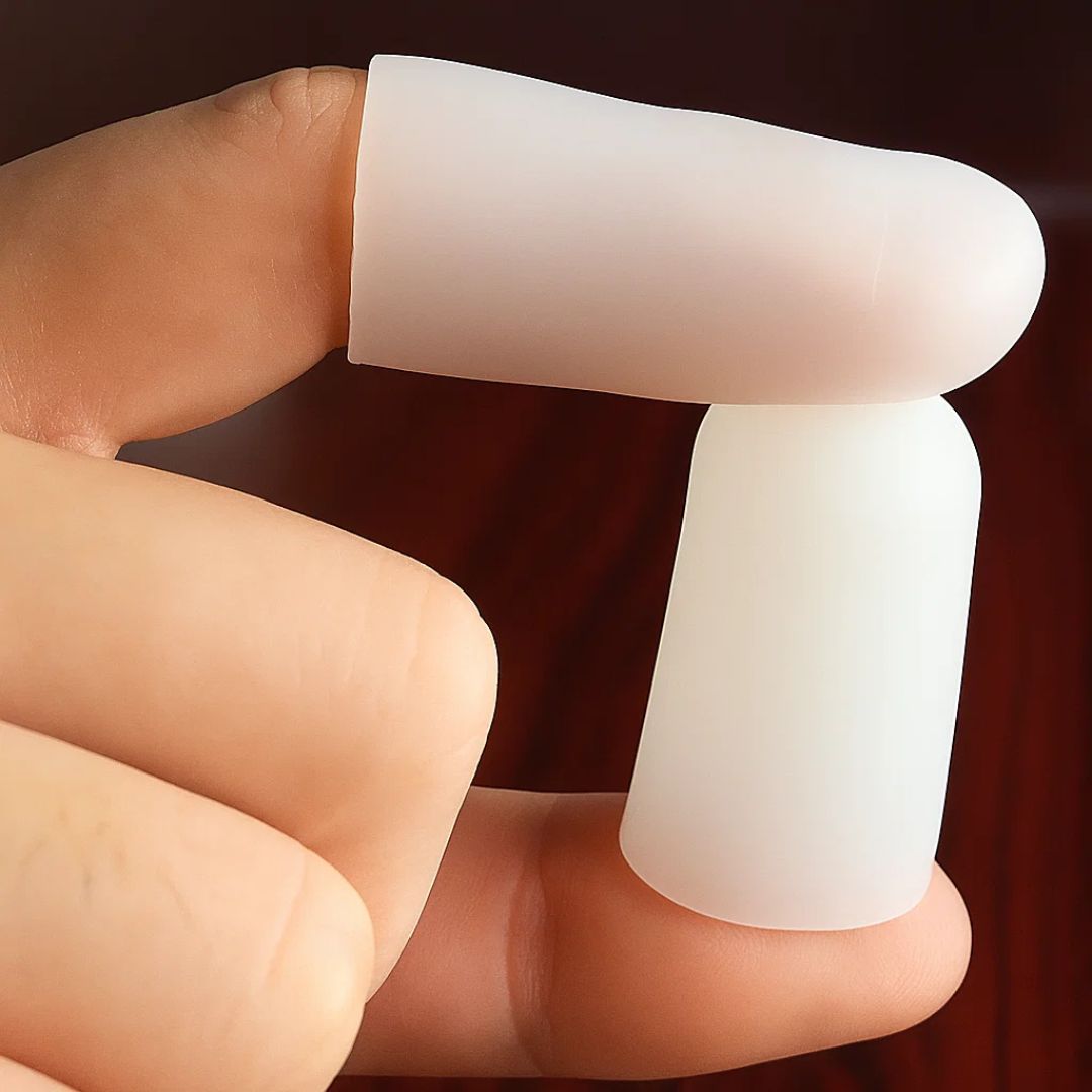 CornCushion | Silicone Toe and Finger Caps – Corn Relief – Soft Silicone Cushioning – Prevents Friction