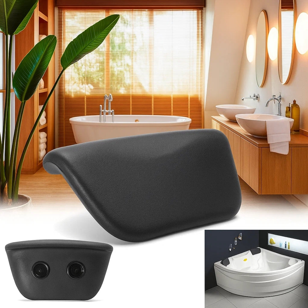 BathEase | Waterproof Bath Pillow – Neck & Head Support – Quick‑Dry Comfort – Non‑Slip Suction – Full‑Body Relief & Spa‑Like Relaxation at Home