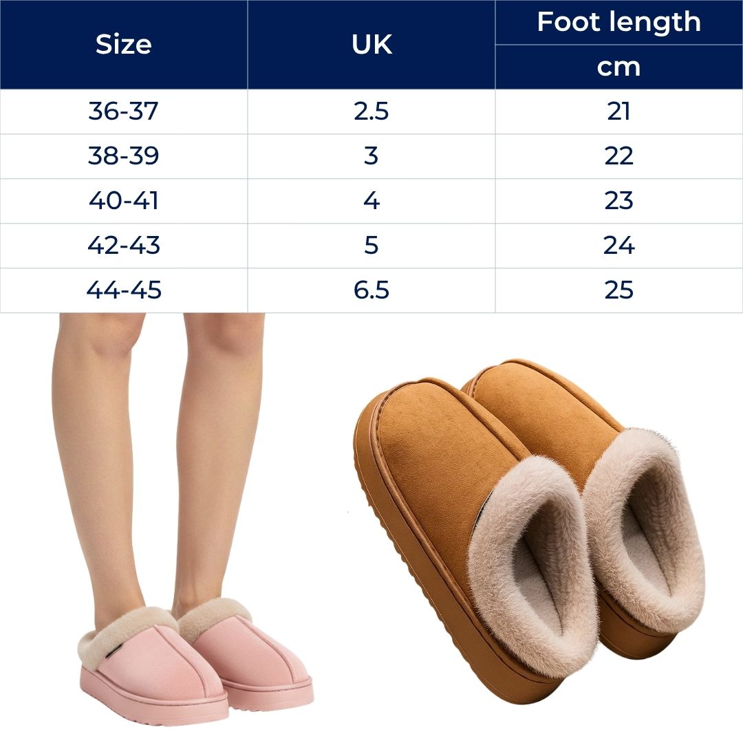 SnugSole | Warm Slippers – Thick Cushioned Sole – Plush Lining – Non-Slip Design – Maximum Comfort & Foot Support for Women Indoors