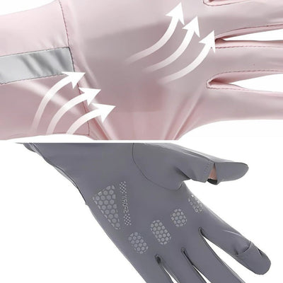 SunGuard | UV Protection Gloves – Breathable Cooling Fabric – Open Finger Touchscreen – Lightweight Comfort – Outdoor Driving & Cycling
