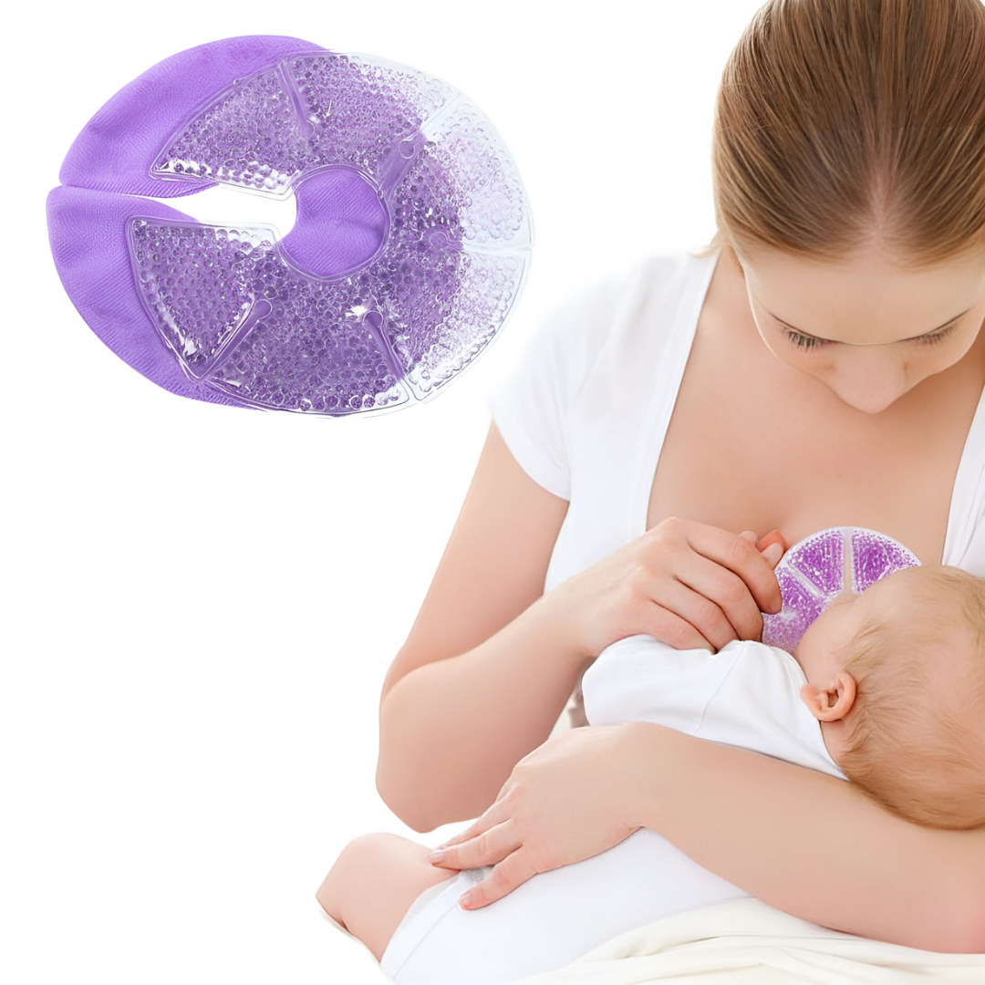 NurseEase | Breast Therapy Gel Pads – Engorgement Relief – Hot & Cold Contoured Gel Design – Comfort & Pain Relief for Nursing Mums