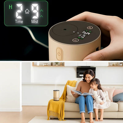 AuraEase | Portable Diffuser – Rechargeable Quiet Mist – 10 ml Silent Timer – Relaxing Aromatherapy for Sleep Stress Relief Office Travel