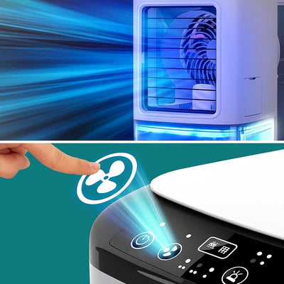 CoolEase | Portable Air Cooler – Quiet 12W Cooling Fan – 900ml Tank – Energy Saving – Bedroom Desk Use – Fast Cooling – Sleep Comfort