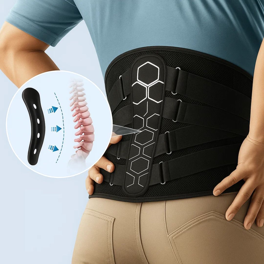BackSure | Lower Back Brace – Ultra-Breathable Lumbar Support Belt – Lightweight Stabilising Wrap for Pain Relief & Posture Support