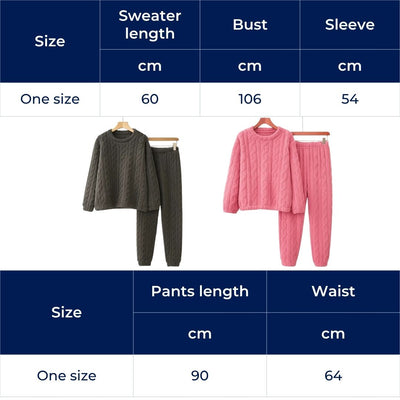 CosyAura | Warm Flannel Pyjamas – Thermal Insulation – Extra-Thick Soft Fabric – Women’s Winter Loungewear for Cosy Sleep and Warm Comfort