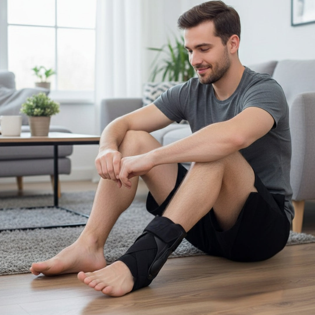 StabilEase Ankle Support Brace – Prevents Twisting – Breathable Lightweight – Pain Relief – Injury Recovery – Everyday Comfort