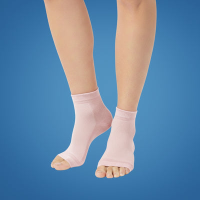 HeelEase | Gel Heel Repair Socks – Moisturising Gel Lining – Cushioned Open-Toe – Softens Cracked Heels Overnight – For Foot Relief Comfort