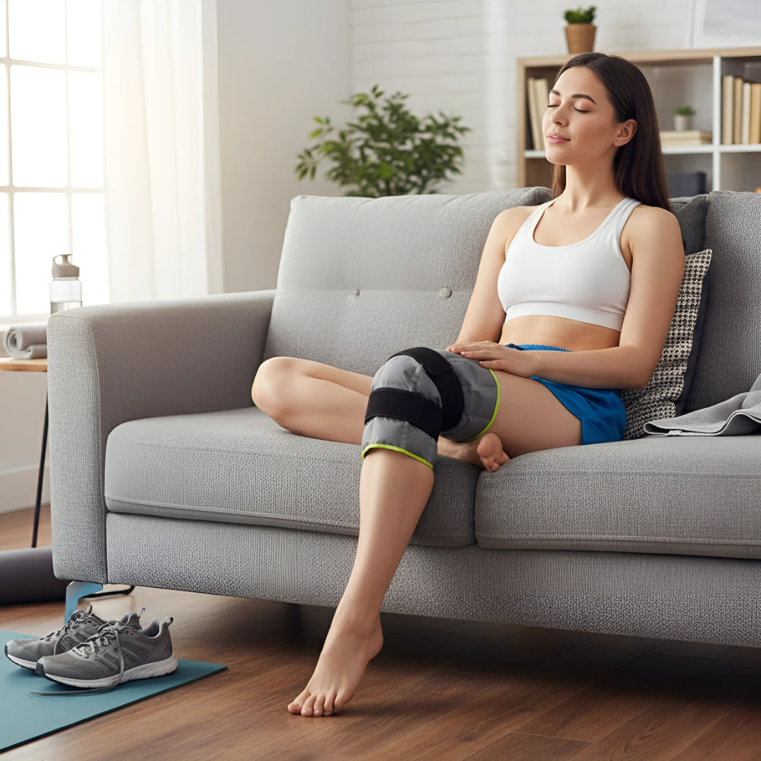 CryoRelief | Knee Ice Pack Wrap – Cold Therapy – Flexible Gel Bead Wrap – Reduces Swelling – Relieves Pain – Speeds Injury Recovery