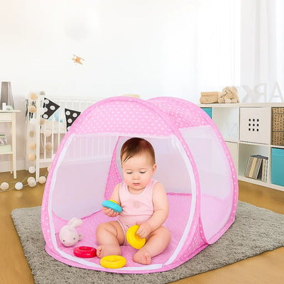 SleepSafe | Baby Travel Bed – Pop-Up Mosquito Net – Breathable Mesh – Infant Outdoor Sleep