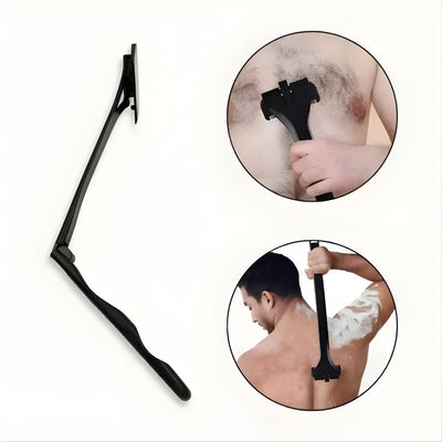 BackEase | Back Hair Shaver – Extra-Long Handle Reach – Sharp Stainless Blades – Smooth Pain-Free Shave – Effortless DIY Grooming for Men