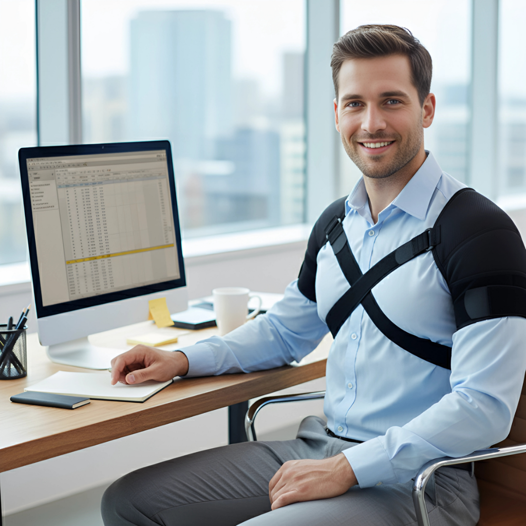 AlignR | Shoulder Support Brace – Cross-Compression Stability – Breathable Mesh Comfort – Relieves Shoulder Pain & Improves Posture