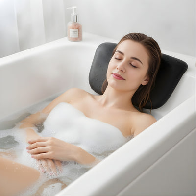 BathEase | Waterproof Bath Pillow – Neck & Head Support – Quick‑Dry Comfort – Non‑Slip Suction – Full‑Body Relief & Spa‑Like Relaxation at Home