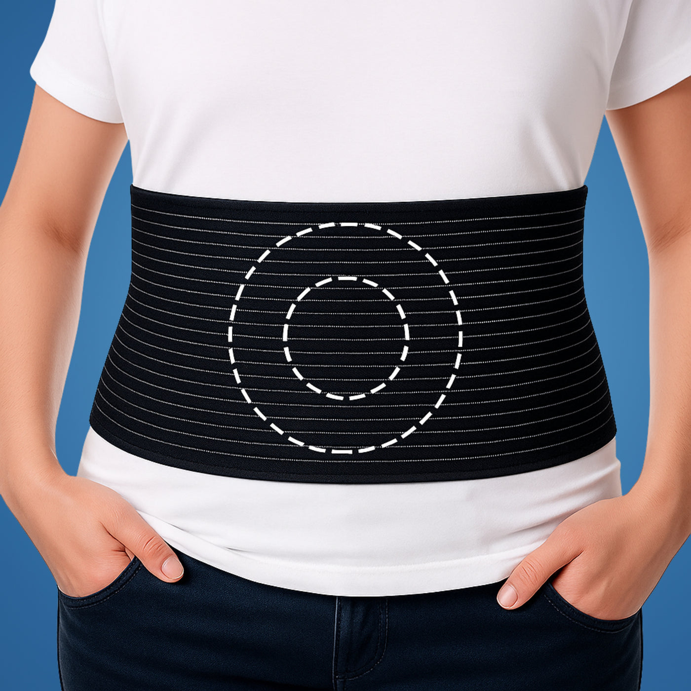 CoreRelief | Umbilical Hernia Belt – Adjustable Pad Support – Breathable Compression – Discreet Pain Relief for Daily Wear
